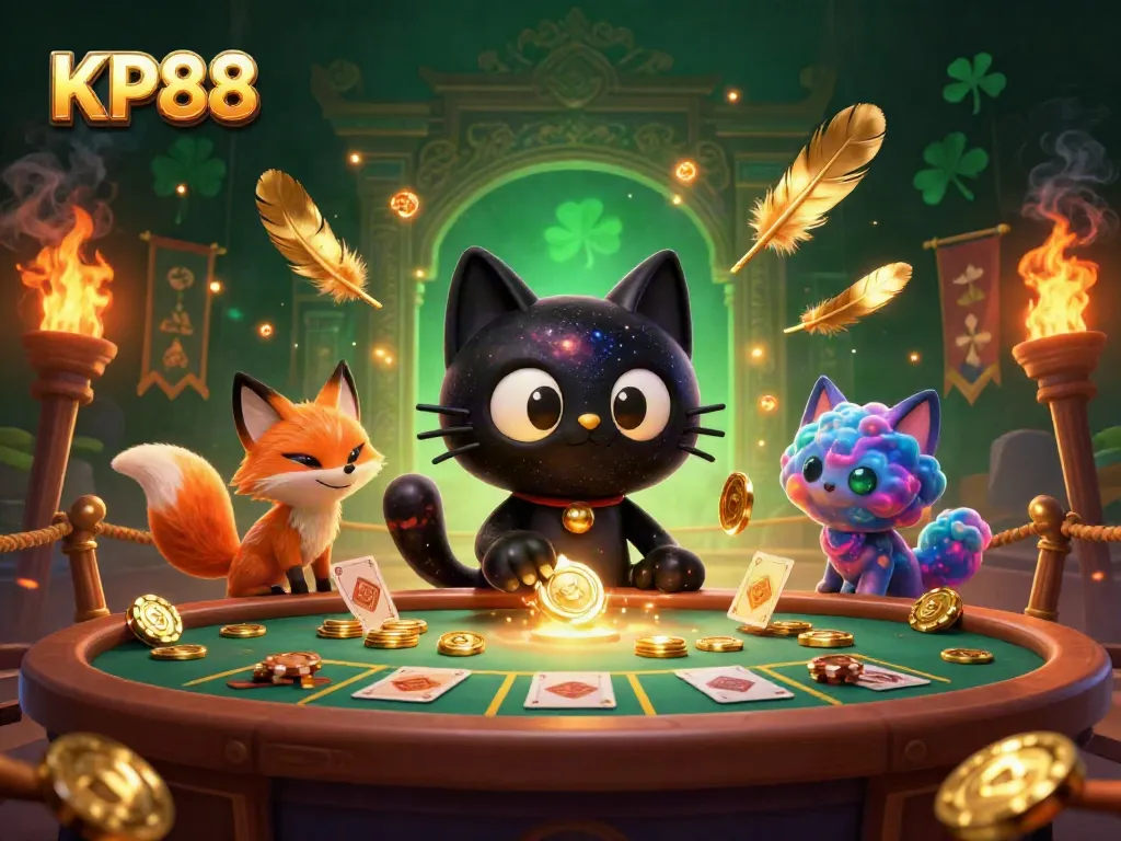 Bet big with KP88 at a cosmic casino featuring captivating characters and dynamic gaming elements.