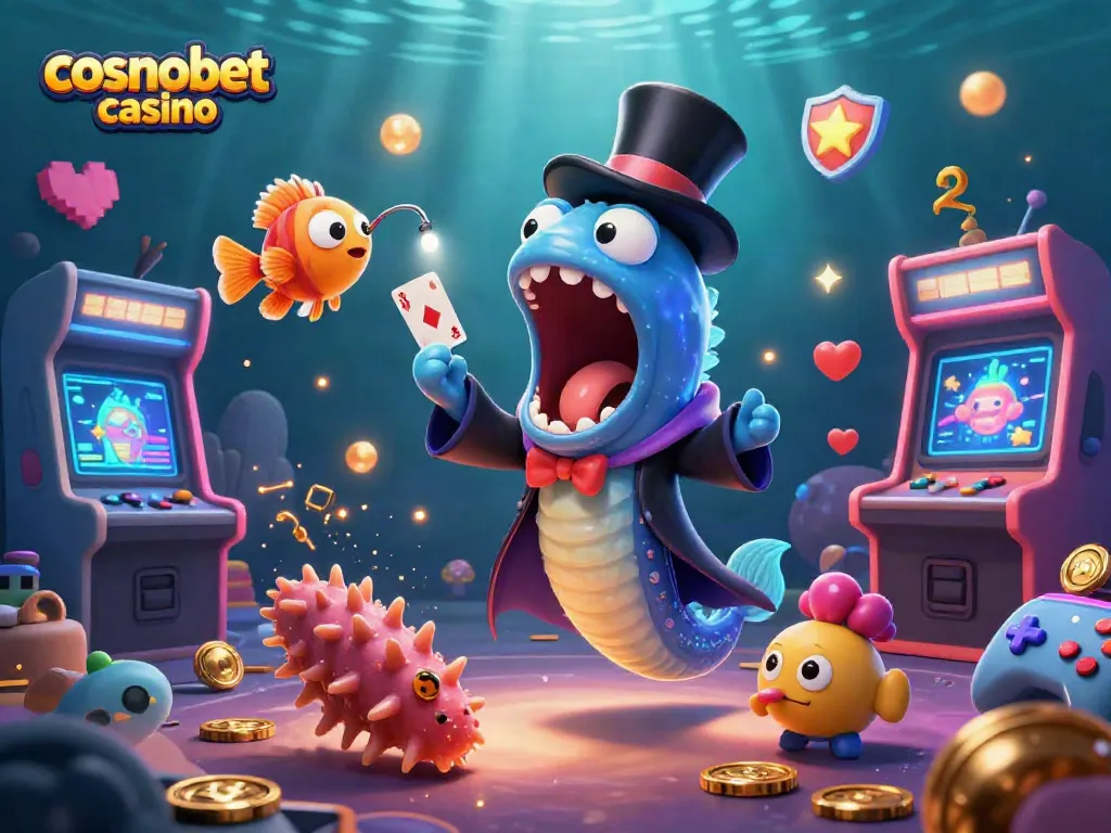 Experience the excitement of cosmobet casino with colorful characters and dynamic gaming elements.