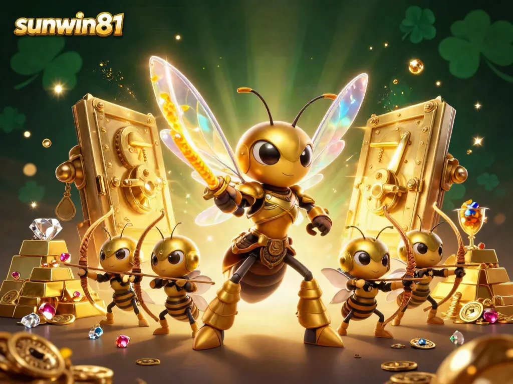 Engage with sunwin81 as the golden hornet samurai leads a treasure quest, creating vibrant light patterns.