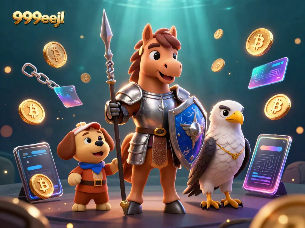 Engage in thrilling gaming experiences with 999eejl as knights with crypto elements illuminate the casino.