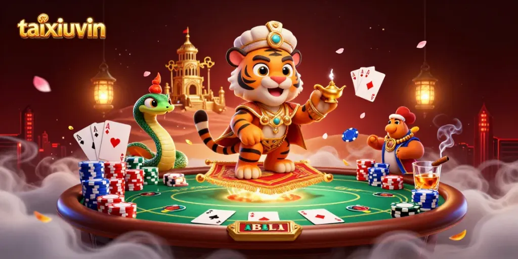taixiuvin invites players to engage in vibrant poker action with dynamic characters and casino elements