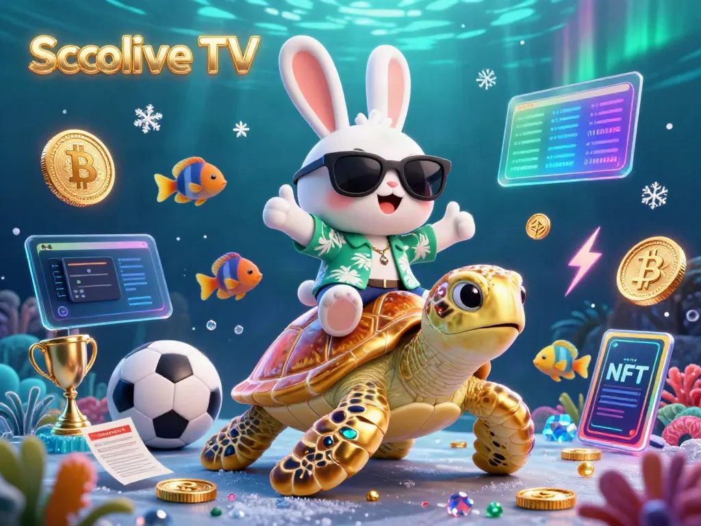Socolive TV features a lively rabbit and turtle promoting sports betting in a dynamic underwater scene.