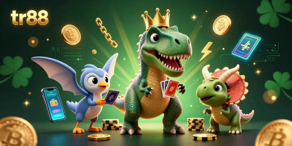 Gain thrilling insights at tr88 with animated characters showcasing exciting gambling action.