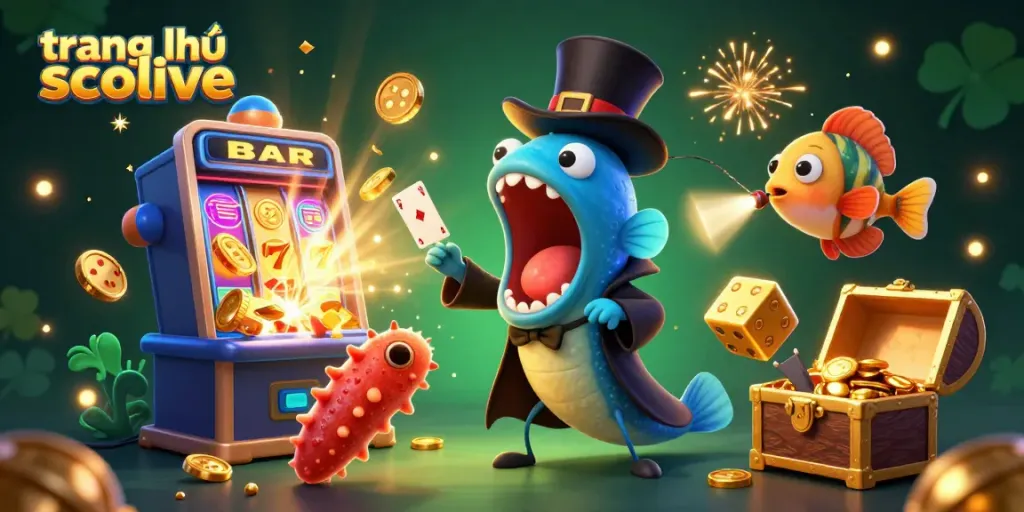 Engage with the thrills of trang chủ socolive as the gulper eel performs stunning magic tricks amid a vibrant casino atmosphere.