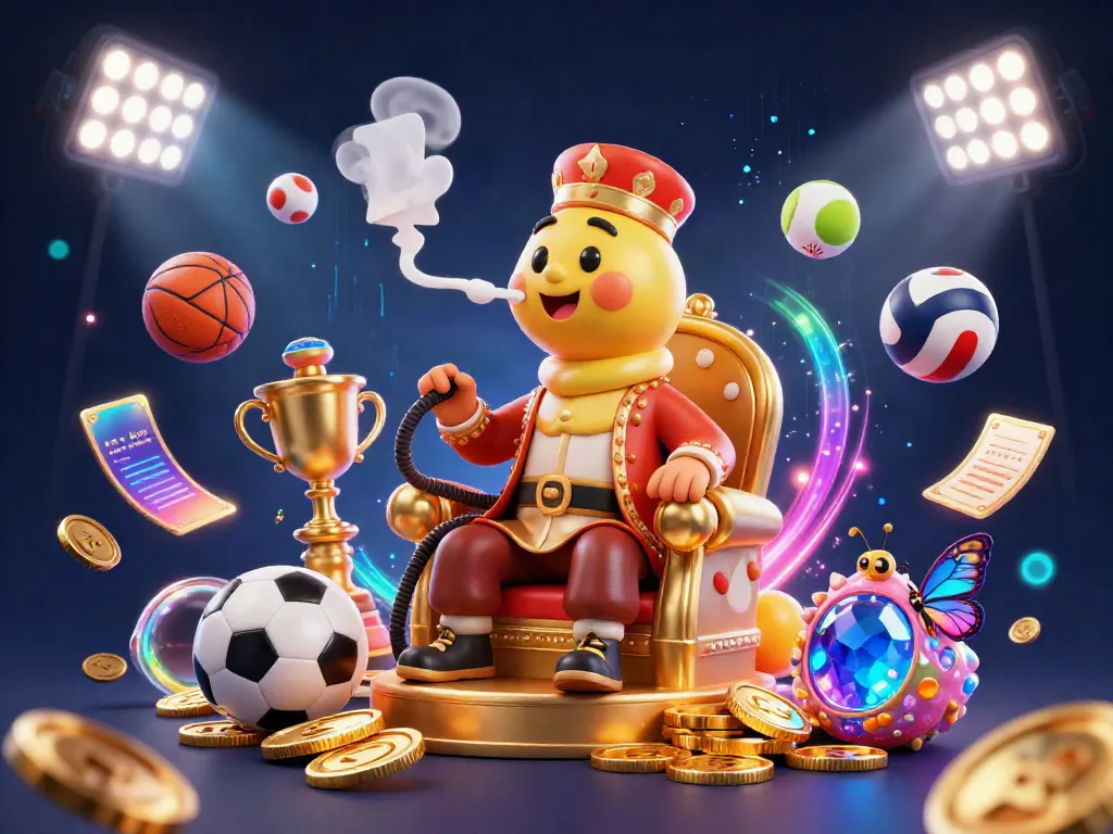 Transform your luck at xôi lạc with a vibrant casino scene filled with sports elements and energy.