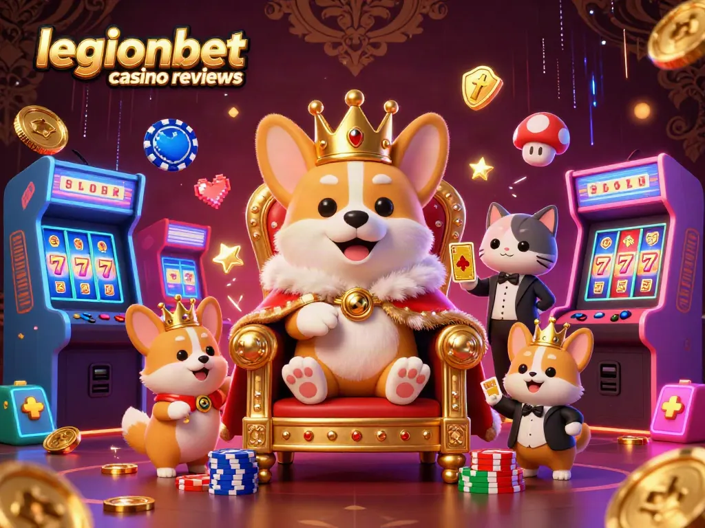 Experience exciting legionbet casino reviews through colorful gaming elements and 3D cartoon characters.