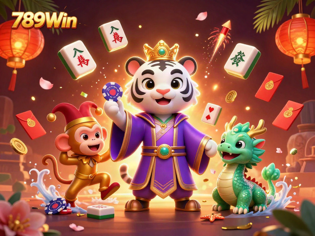 Experience thrilling gameplay at 789Win while enjoying a vibrant casino illustration of luck and excitement.