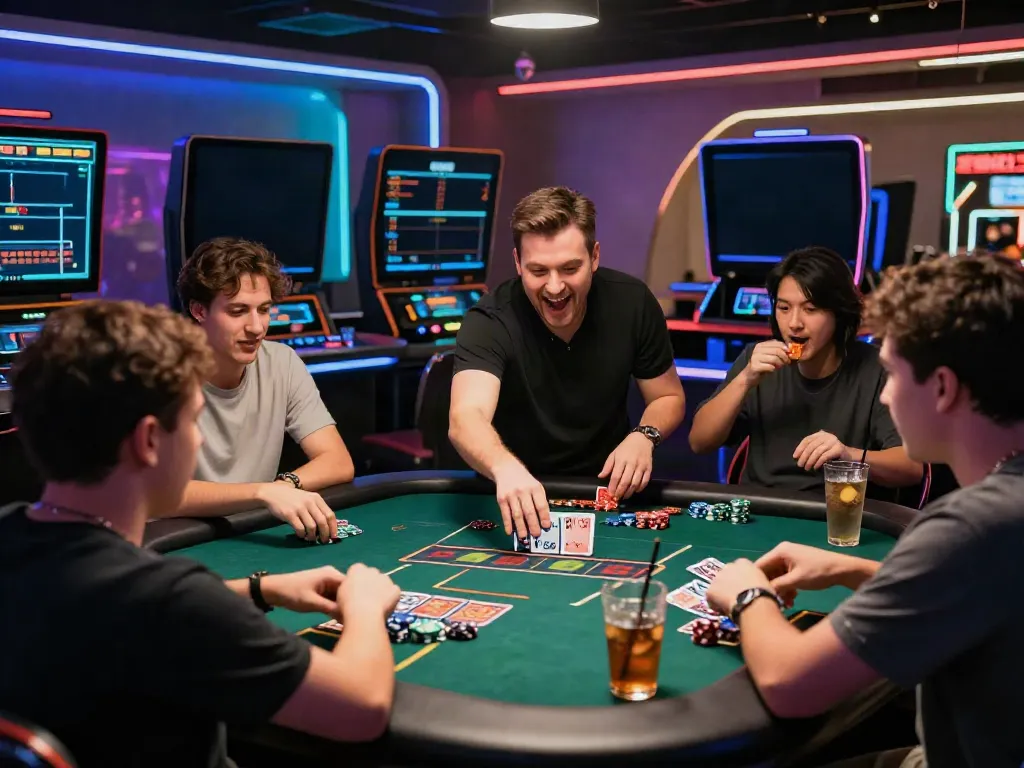 Exciting live casino gaming at fb88mx.com with enthusiastic players and a charismatic dealer.