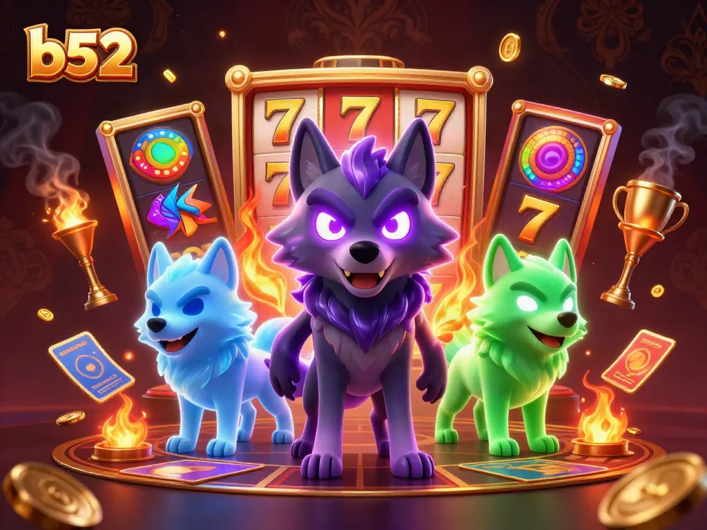 Experience thrilling gameplay with b52's immersive casino slots featuring glowing wolf spirits.