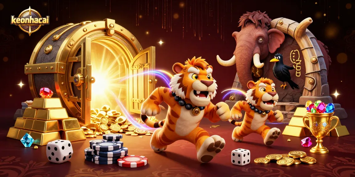 Engage in thrilling gameplay and explore keonhacai while discovering a vibrant prehistoric casino with treasures and unique characters.