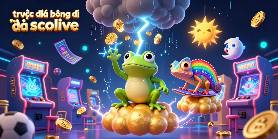 Engage with trực tiếp bóng đá socolive featuring a frog wizard and colorful sports elements.