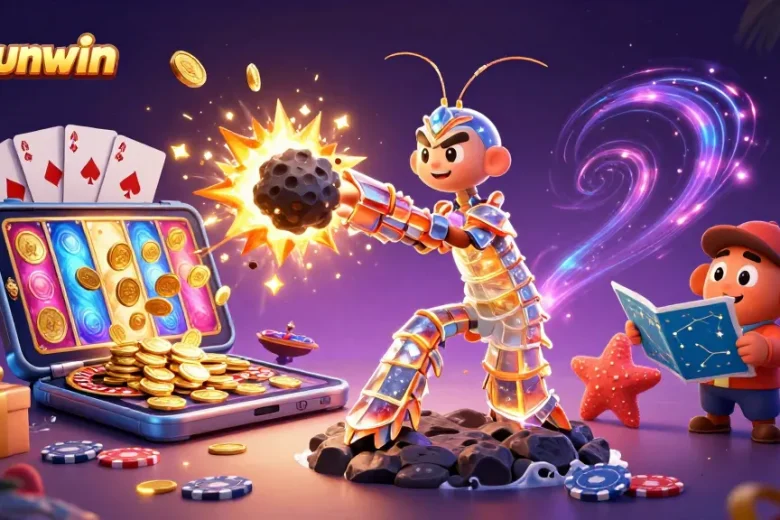 Taisunwin captivating players with a vibrant scene of slot games and charming sea creatures.