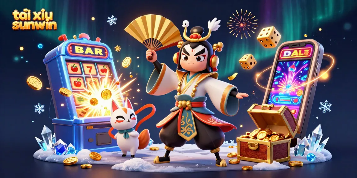 Tài xỉu sunwin showcases a vibrant casino scene with dynamic characters and lively game elements.