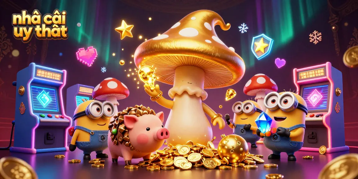 Engage with nhà cái uy tín in this vibrant 3D casino scene showcasing treasure magic and gaming excitement.