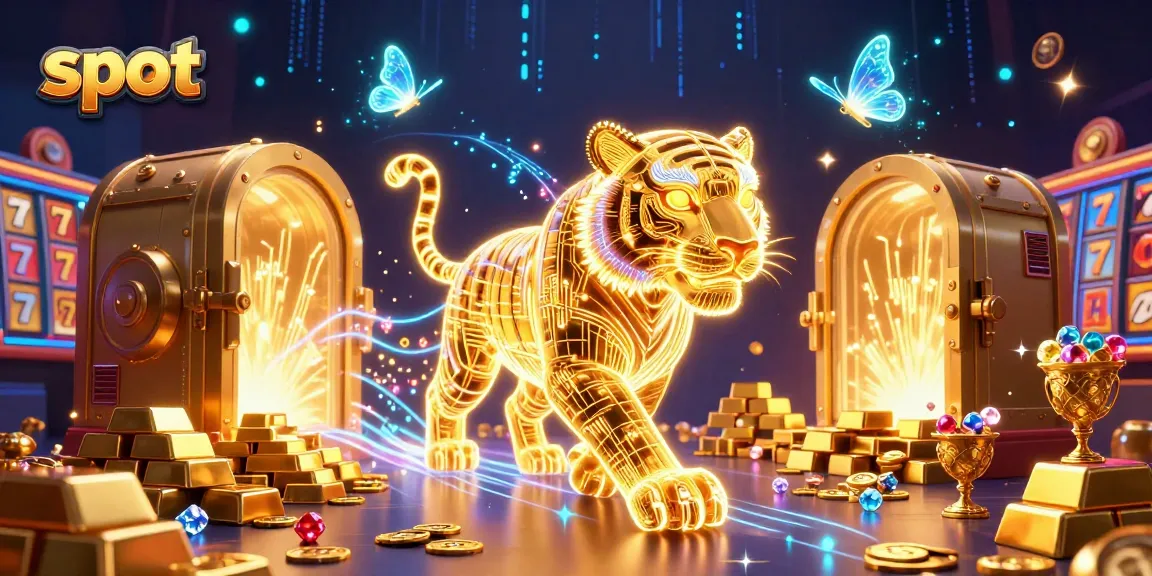Spin the reels at exciting slot games in this vibrant, energetic casino illustration.