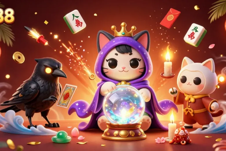 Join the mystical fun at go88 with vibrant characters and rich casino elements, capturing the excitement of gaming.