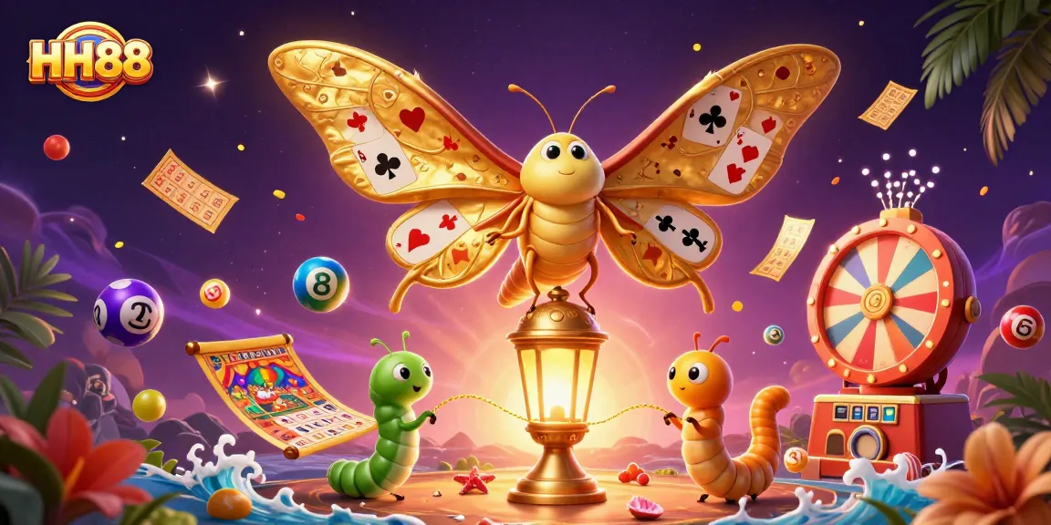 Engage with HH88's avatar amidst dynamic gambling elements in a vibrant casino scene.